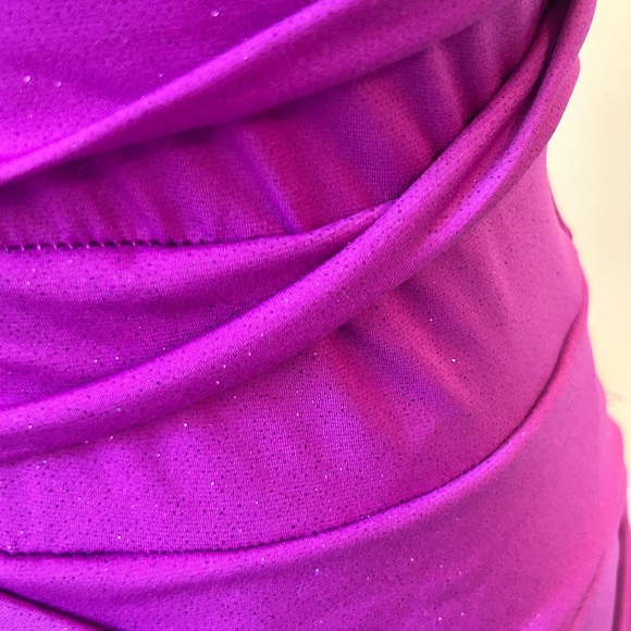 Ruby Rox Purple Sequin Ruched Mini Dress - Picture 5 of 7